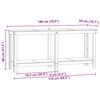 vidaXL Work Bench Wax Brown 180 x 50 x 80 cm Solid Pine Wood
