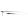 vidaXL Manual Awning Frame with LEDs White and Anthracite 4.5 x 3.5 m