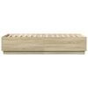 vidaXL Bed Frame with LED without Mattress Sonoma Oak 75x190 cm Small Single