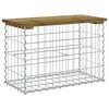 vidaXL Garden Bench Gabion Design 63x31.5x42 cm Impregnated Wood Pine