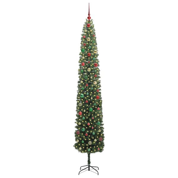 vidaXL Artificial Christmas Tree with 300 LEDs with Stand Green 300 cm