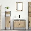vidaXL Bathroom Furniture Set with Shelf 3 pcs Brown Engineered wood
