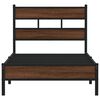 vidaXL Bed Frame without Mattress Brown Oak 90x190 cm Single Engineered Wood
