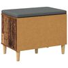 vidaXL Hall Bench with Cushion with Storage Old Wood 60 x 38 x 46 cm
