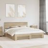 vidaXL Bed Frame Sonoma Oak 200 x 200 cm Engineered Wood
