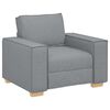 vidaXL Sofa 3 pcs Light Grey Fabric