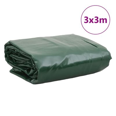 vidaXL Tarpaulin Green 3x3 m 650 g/m²