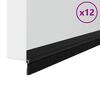 vidaXL Self-adhesive Door Brush Seals 12 pcs Black 100 cm
