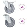 vidaXL 16 pcs Bolt Hole Swivel Casters 100 mm