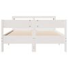vidaXL Bed Frame without Mattress White 150x200 cm King Size Solid Wood Pine