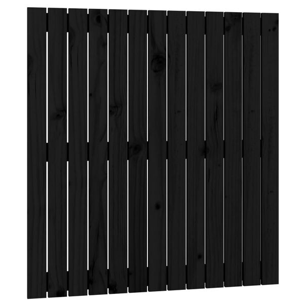 vidaXL Wall Headboard Black 82.5x3x90 cm Solid Wood Pine