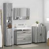 vidaXL Bathroom Furniture Set 4 pcs Grey sonoma Engineered wood