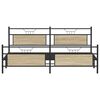 vidaXL Metal Bed Frame without Mattress Sonoma Oak 193x201 cm