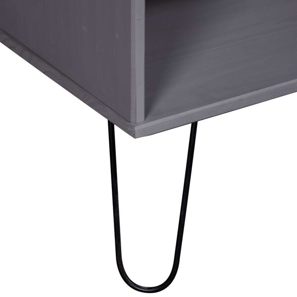 vidaXL Coffee Table New York Grey Solid Pine Wood