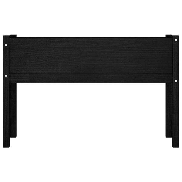 vidaXL Garden Planter Black 110x31x70 cm Solid Pinewood