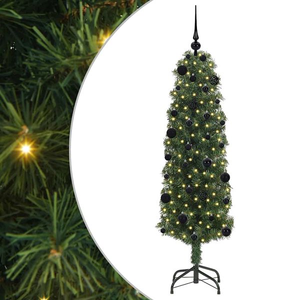 vidaXL Artificial Christmas Tree with 150 LEDs with Stand Green 150 cm