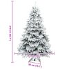 vidaXL Artificial Hinged Christmas Tree Snow Flocked White 210 cm