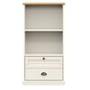 vidaXL Bookcase VIGO White 60x35x114.5 cm Solid Wood Pine