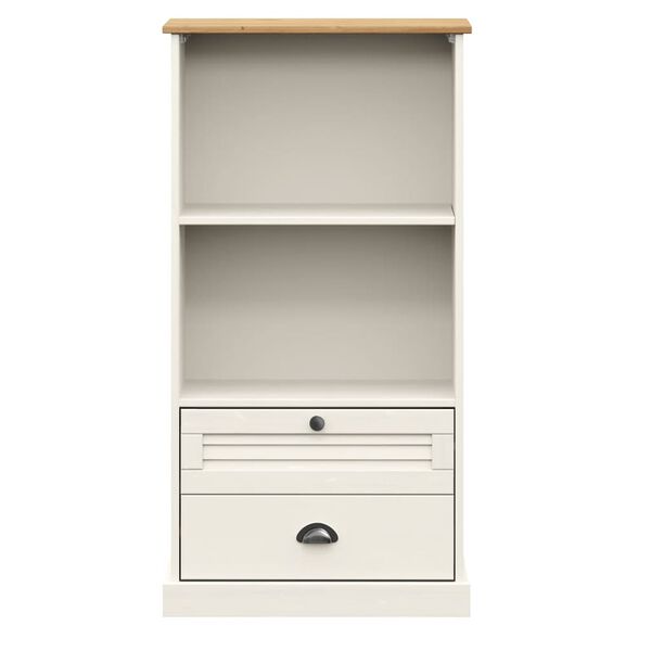vidaXL Bookcase VIGO White 60x35x114.5 cm Solid Wood Pine