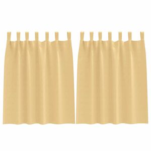 vidaXL Blackout Curtains with Rings 2 pcs Beige 140 x 140 cm Polyester
