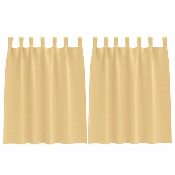 vidaXL Blackout Curtains with Rings 2 pcs Beige 140 x 140 cm Polyester
