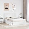 vidaXL Storage Bed with Headboard White 140 x 190 cm Engineered Wood