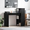 vidaXL Desk with Shelf Black Oak 108 x 55 x 103.5 cm Engineered Wood