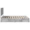 vidaXL Storage Bed Concrete Grey 140 x 190 cm Engineered Wood