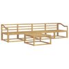 vidaXL Outdoor Sofa Set 5 pcs White 79 x 79 x 37 cm Solid Acacia Wood