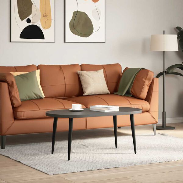 vidaXL Coffee Table Legs Conical Shape 4 pcs Black 42-43 cm Steel