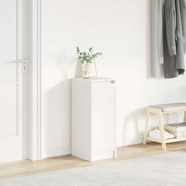 vidaXL Shoe Cabinet White 29.5x34x76 cm Engineered Wood