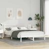 vidaXL Bed Frame with Headboard White 140 x 210 cm Solid Pine Wood