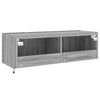vidaXL TV Wall Cabinet with LED Lights Grey Sonoma 100x35x31 cm