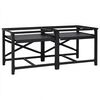 vidaXL Washing Machine Pedestal 2 pcs Black 120 x 56 x 52 cm Steel
