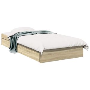 vidaXL Bed Frame with Storage Sonoma Oak 80 x 200 cm Engineered Wood
