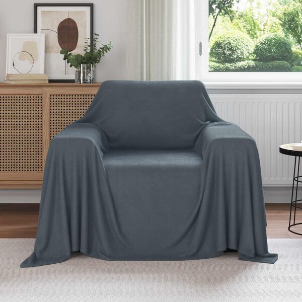 vidaXL Throw Blankets 6 pcs Dark Grey 210 x 140 cm Fleece