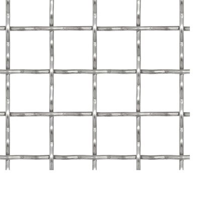 vidaXL Crimped Garden Wire Fence Stainless Steel 50x50 cm 21x21x2.5 mm