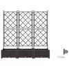 vidaXL Garden Planter 3 pcs Brown Steel