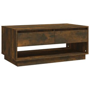 vidaXL Coffee Table Smoked Oak 102.5x55x44 cm Engineered Wood