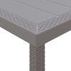 vidaXL Garden Dining Table Light grey 400 x 100 x 73 cm Poly Rattan