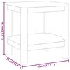 vidaXL Bathroom Side Table 45x35x45 cm Solid Wood Teak