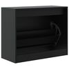 vidaXL Shoe Cabinet Black 80x34x63 cm Engineered Wood