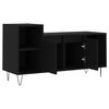 vidaXL TV Cabinet Black 100x35x55 cm Engineered Wood