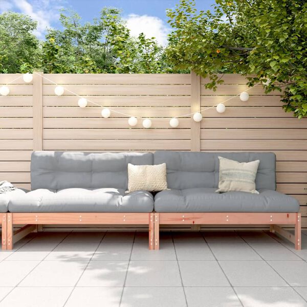 vidaXL Garden Middle Sofas 2 pcs 120x80 cm Solid Wood Douglas