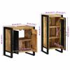 vidaXL Bathroom Furniture Set 2 pcs Brown and Black Solid Mango Wood