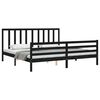 vidaXL Bed Frame without Mattress Black 200x200 cm Solid Wood Pine
