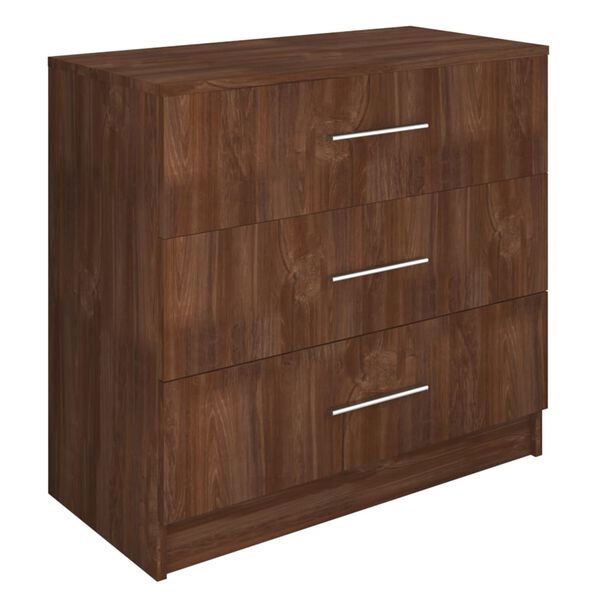 vidaXL Chest of Drawers Engineered Wood 71x35x68 cm Brown Oak