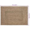 vidaXL Rug Natural and black 120 x 170 cm Jute