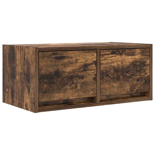 vidaXL TV Cabinet Smoked Oak 60x31x25.5 cm Engineered Wood