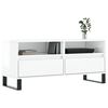 vidaXL TV Cabinet High Gloss White 100x34.5x44.5 cm Engineered Wood